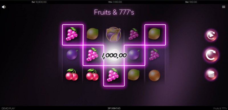 Fruits & 777's :: A three of a kind win