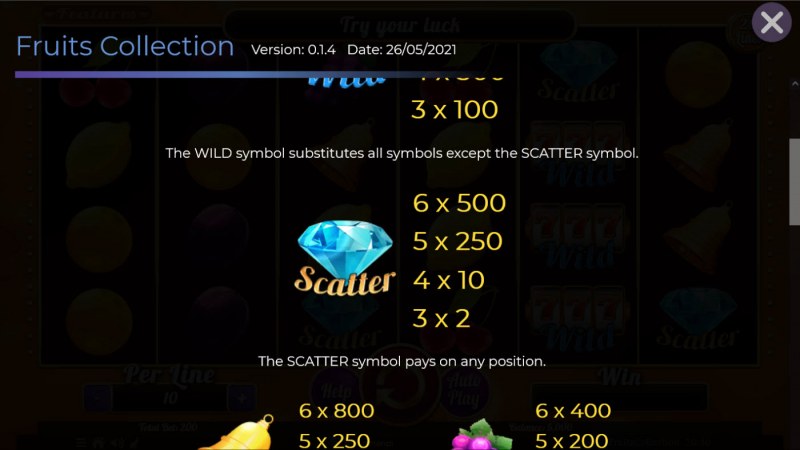 Fruits Collection 20 Lines :: Scatter Symbol Rules