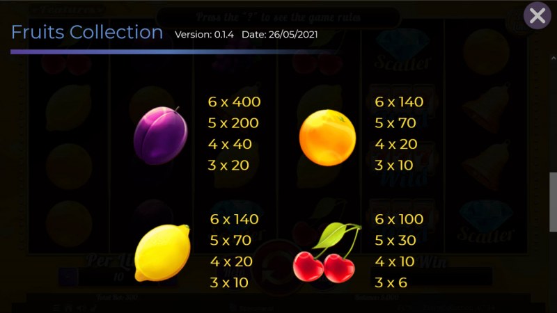 Paytable - Low Value Symbols