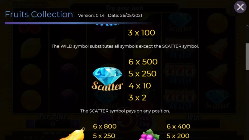 Fruits Collection 30 Lines :: Scatter Symbol Rules