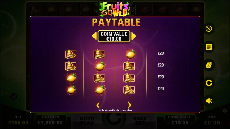 Paytable