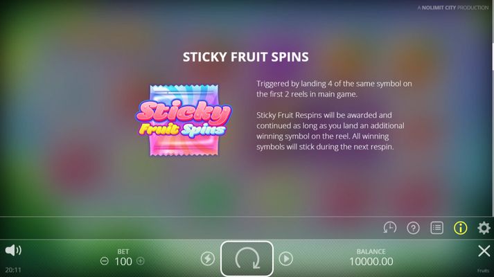 Sticky Fruit Spins