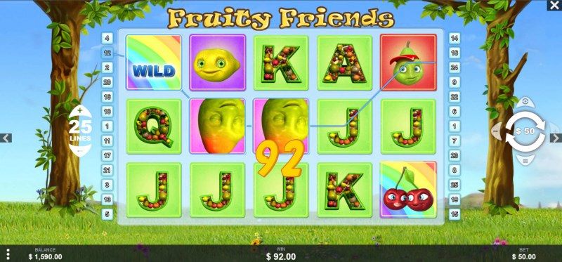 Fruity Friends :: Multiple winning paylines