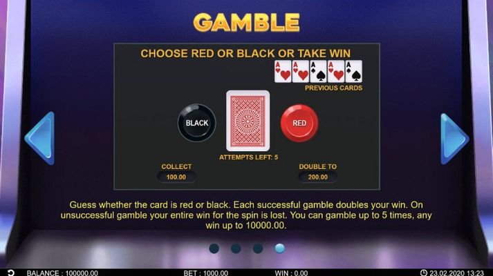 Fruity Reels :: Gamble Feature Rules