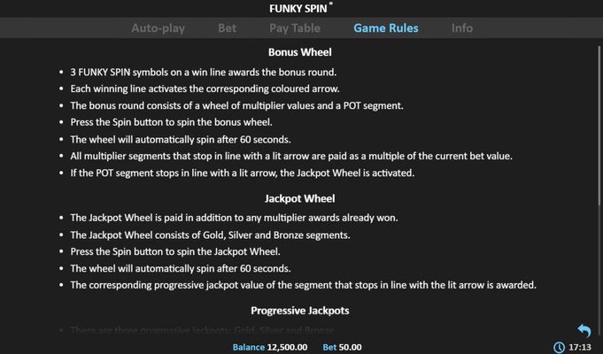 Funky Spin :: General Game Rules