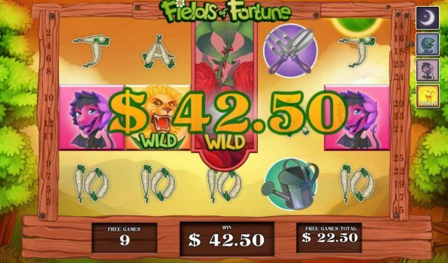 A winning Three of a Kind tirggered during the free spins feature.