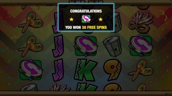 30 Free Spins awarded