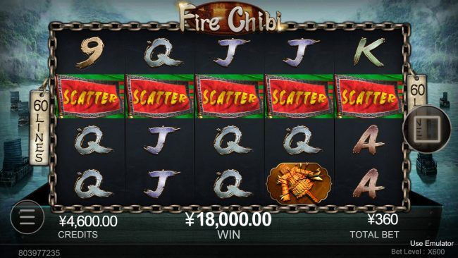 Scatter win triggers the free spins feature