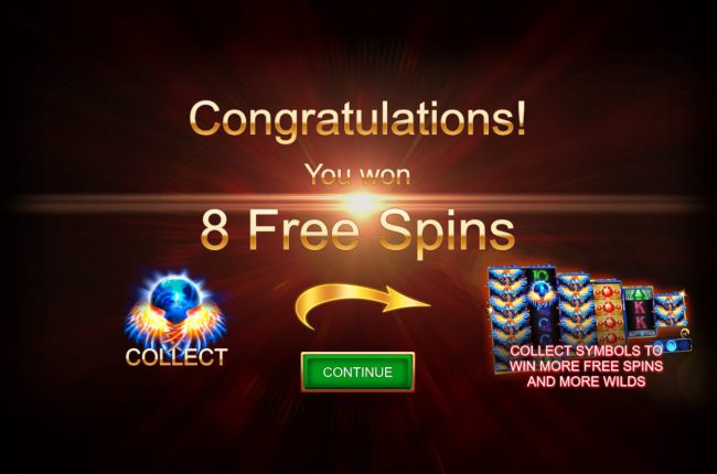 8 Free Spins Awarded