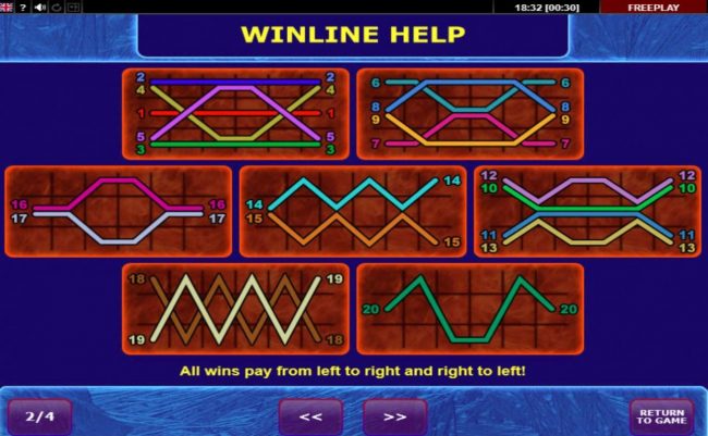 Paylines 1-20