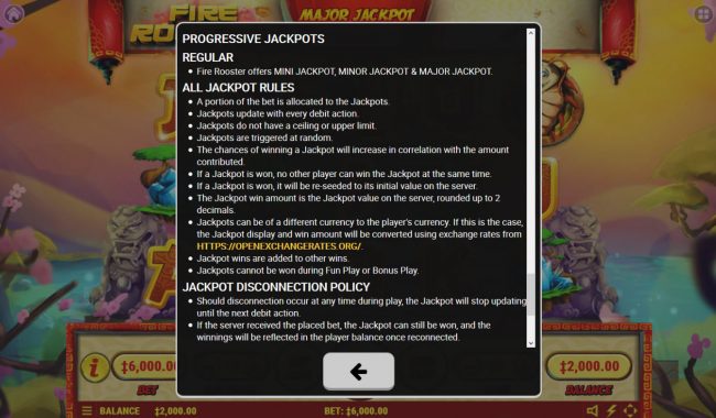 Progressive Jackpot Rules