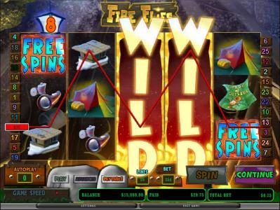 8 free spins triggered on reels 1 and 5