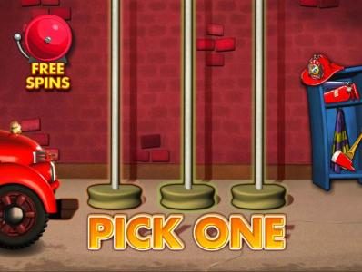 Pick a pole to reveal the number of free spins won.