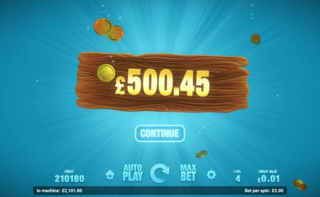 Bonus game awards 500.45 jackpot