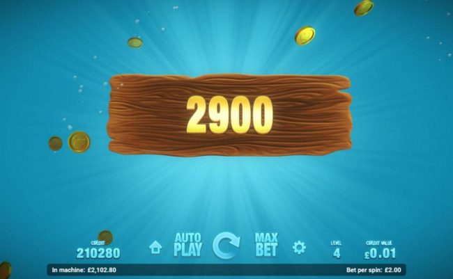Alage Attack feature pays out a total of 2900 coins