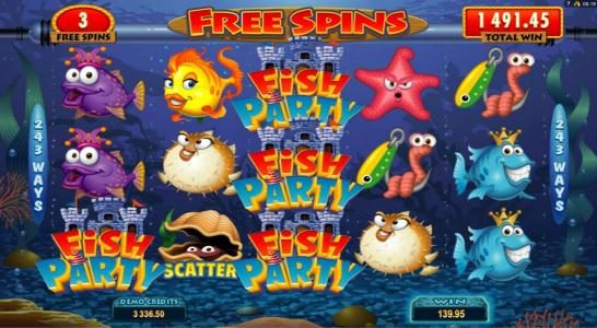 multiple wild symbols triggers a big win during the free spins feature