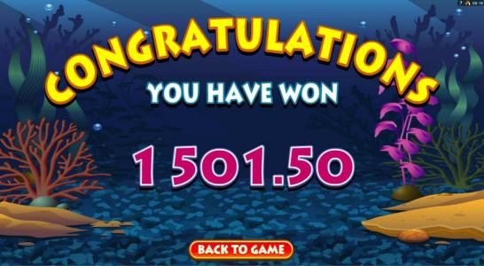 The free spins feature pays out a total of $1501
