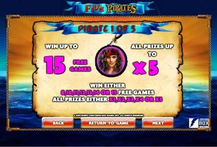 Pirate 1 of 5 Bonus options.