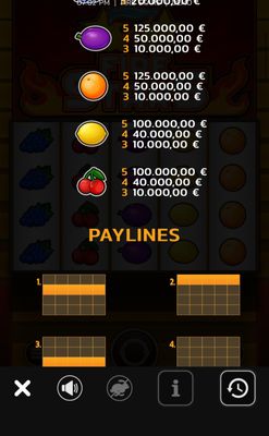 Low Value Symbols Paytable