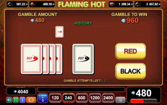 Red or Black Gamble feature