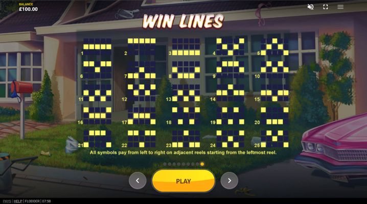 Paylines 1-25