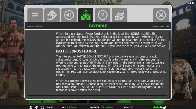 Battle Bonus Feature Rules
