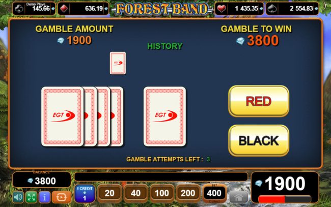 Red or Black Gamble feature