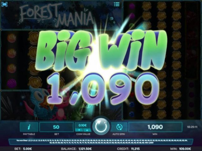 A 1,090 big win triggered by multiple winning combinations