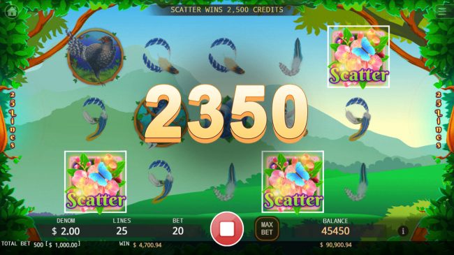 Scatter win triggers the free spins feature