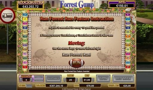 Run Forest Run Feature Game Rules