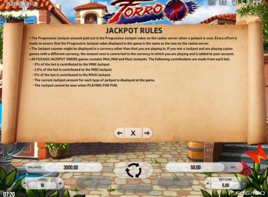Jackpot Feature Rules - Continued