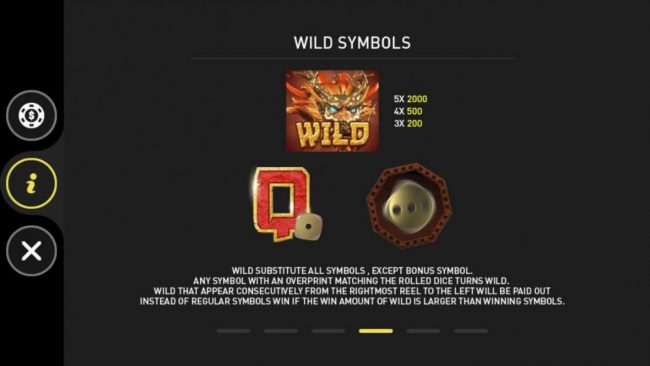 Wild Symbol Pays and Rules - Wild substitute all symbols, except bonus symbol.