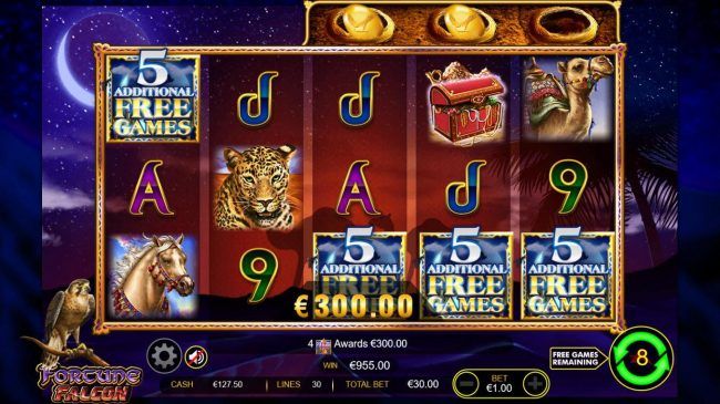 5 free spins retriggered