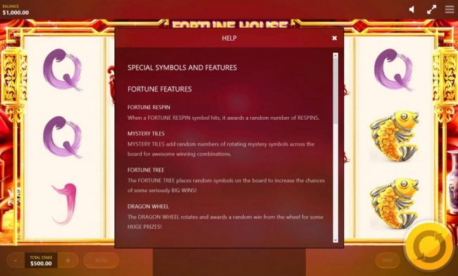 Special Symbols and Features Rules