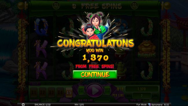 Total Free Spins Payout