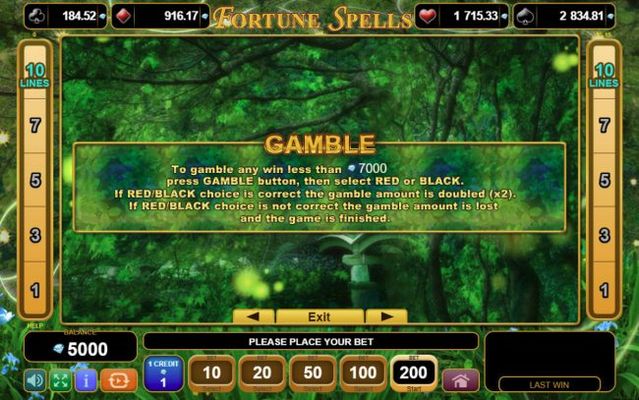 Gamble Feature Rules