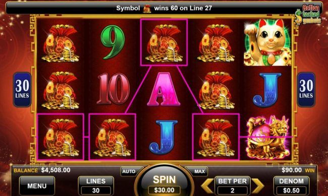 A winning Four of a Kind