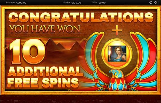An additional 10 free spins awarded