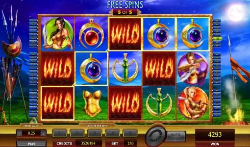 Wild are sticky during the free spins feature