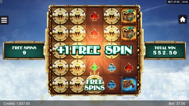 An additional free spin awarded