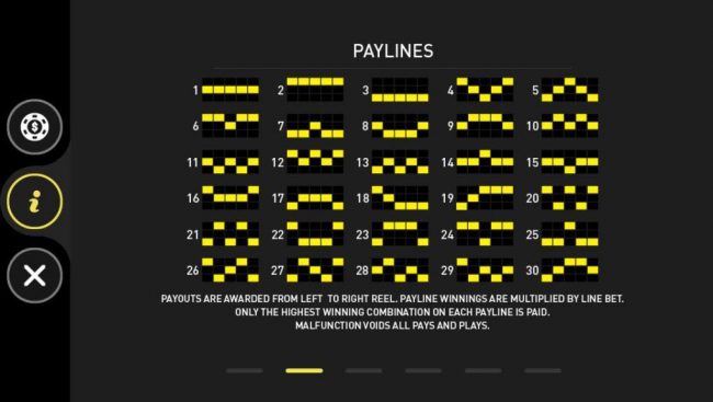 Paylines 1-30