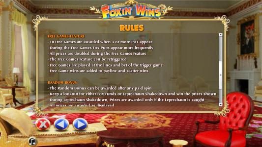free games feature rules