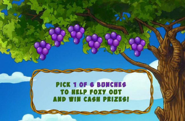Pick 1 of 6 bunches to help Foxy out and win cash prizes.