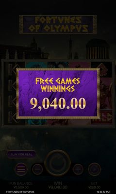 Total Free Games Payout