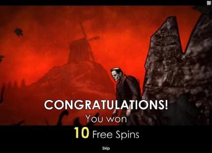ten free spins awarded