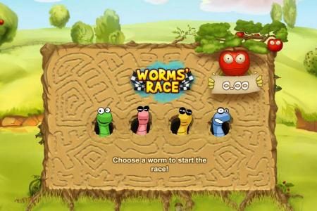 choose a worm to start the race
