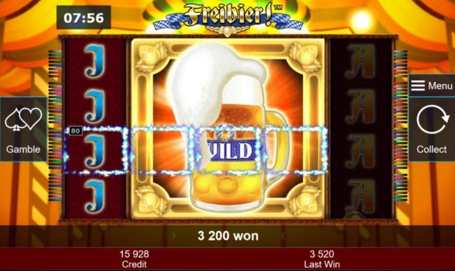 Wild symbol block triggers a big win during the free spins feature
