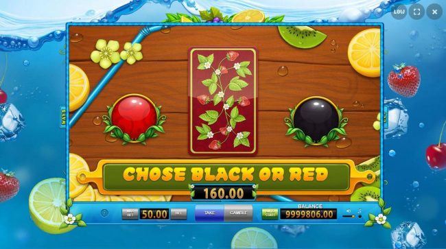 Gamble Feature - To gamble any win press Gamble then select Red or Black.