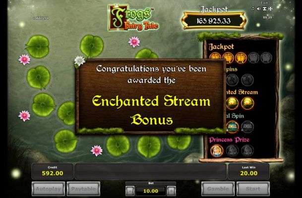 Enchanted Stream Bonus Awarded