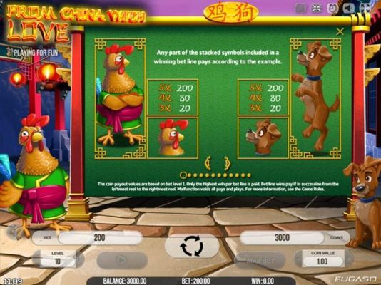 High value slot game symbols paytable